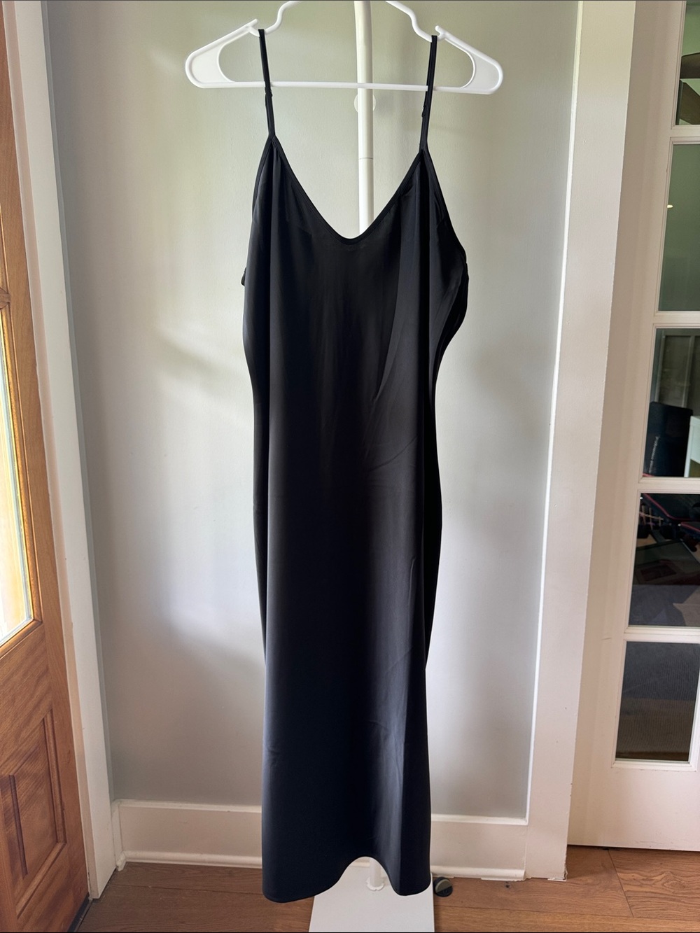 NWT Banana Republic Black Slip Maxi Dress